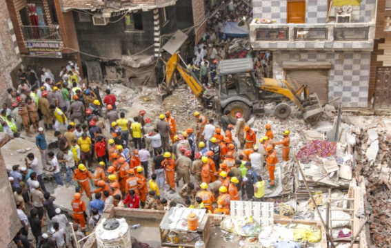 11 Dead, Including Children, in Delhi Mustafabad Building Collapse; Rescue Operations Ongoing